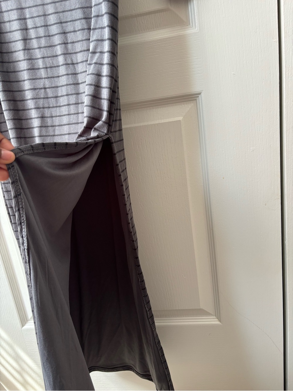 Striped Long Sleeve Dress - Gray - Picture 3 of 4